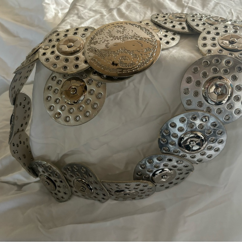 Silver and  Metal Belt